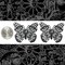 Black Plated Brass Filigree Butterfly Pendants - Set of Two - BB-P14